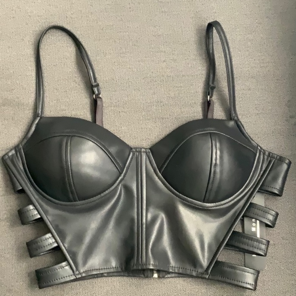 Black Leather Corset